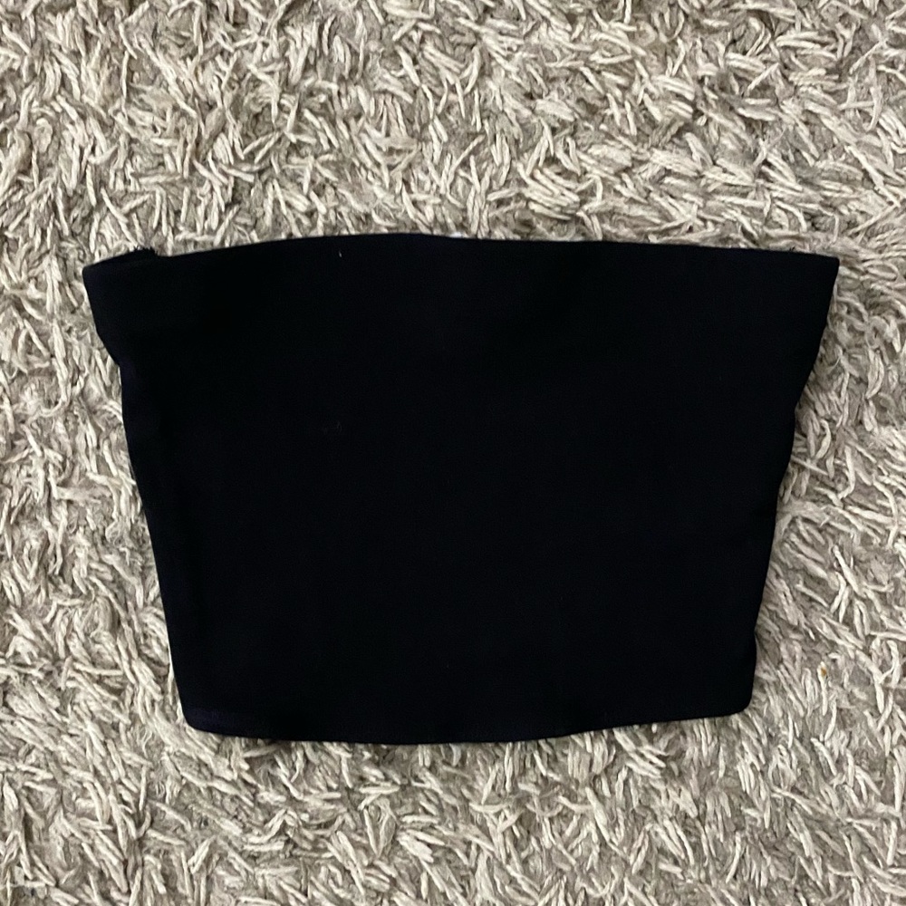 Black Crop Top Bandeau